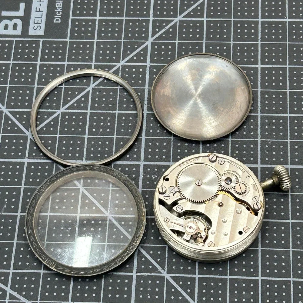 Sandoz-Vuille 8 Days Swiss Pocket Watch‎ Mechanical Complete Not Running Vintage